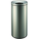 10Gallon/ 39Liter Heavy-duty Stainless Steel Trash Can Garbage Bin (Silver)